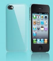 Essential TPE Iro Glossy Turquoise UV Coating Snap Case for iPhone 4