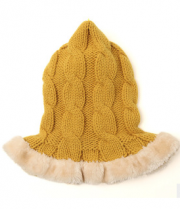 LemonKid Knitted Stylish Scarf Faux Fu5r Christmas Hat Kids