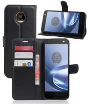 Moto Z Leather Wallet ID Holder Flip Case