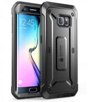 Galaxy S6 Edge Supcase Unicorn Beetle Pro Rugged Holster Case Black/Black