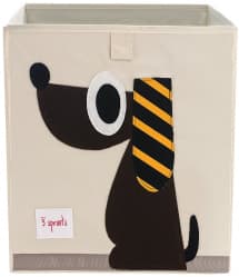 3 Sprouts Canvas Storage Box Dog