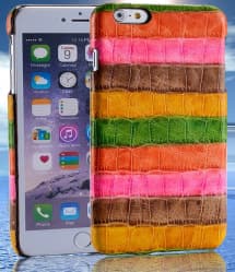 Genuine Leather Rainbow Pattern Case for HTC 10