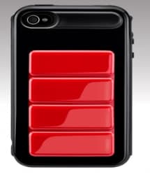 SwitchEasy Odyssey Black / Red UltraFrame Hardshell iPhone 4 Case