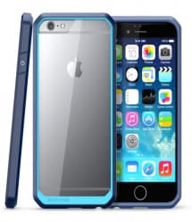iPhone 6s 6 Supcase Unicorn Beetle Hybrid Protective Bumper Case Clear/Blue