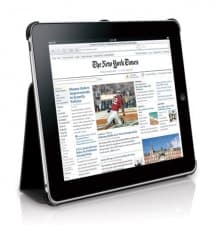 Macally Bookstands Sand Suede Protective Case & Stand for iPad