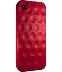 Hard Candy Soft Touch Red Bubble Slider Case for iPhone 4