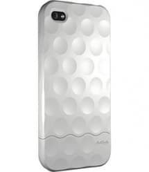 Hard Candy Soft Touch White Bubble Slider Case for iPhone 4