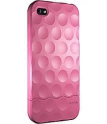 Hard Candy Soft Touch Pink Bubble Slider Case for iPhone 4