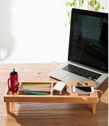 DIY Bamboo Wooden Keyboard Desk Organizer