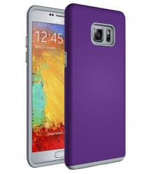 Tough Armor Type Protective Rubber Case for Galaxy Note 7 Purple