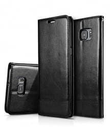 Leather Wallet Lanyard Cardholder Case for Galaxy Note 7 Black