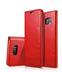 Leather Wallet Lanyard Cardholder Case for Galaxy Note 7 Red