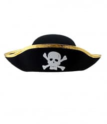 Halloween Prop Pirate Hat Gold Costume