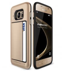 VRS Design Damda Hard Credit Card ID Holder Case For Galaxy S7 Gold