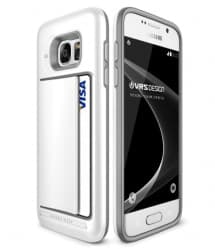 VRS Design Damda Hard Credit Card ID Holder Case For Galaxy S7 Edge White