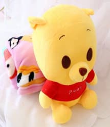 Winnie the Pooh Plush Doll Blanket Combo 35cm (14 inches) Doll With 1.5m (5 feet) Blanket