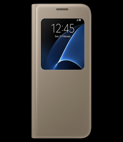 Samsung S-View Flip Cover for Galaxy S7 - Gold