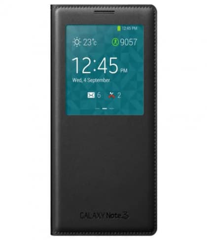 Original Samsung Galaxy Note 3 S-View Cover Black White Pink Orange Yellow Plum Blue Lime Indigo Mocha