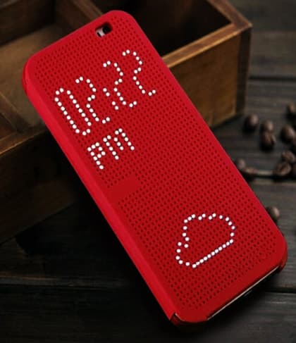 Official HTC One A9 Dot View Ice Premium Case - Red