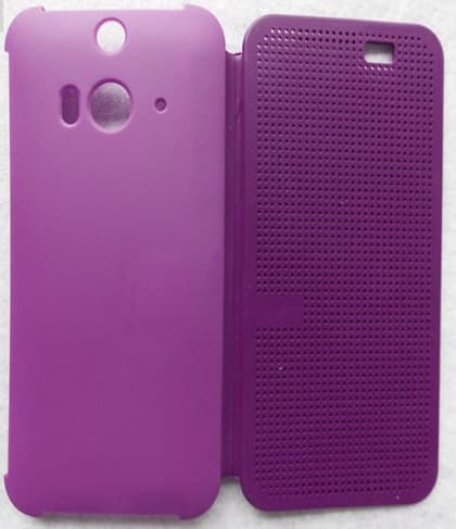HTC Butterfly 2 Dot View Case Purple
