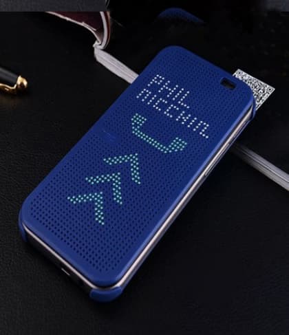 HTC E9 Plus E9+ Dot View Case Blue