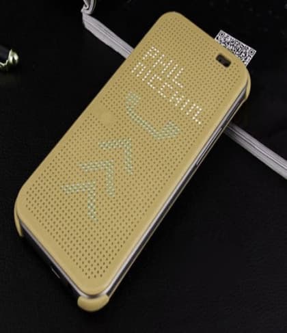 HTC E9 Plus E9+ Dot View Case Gold