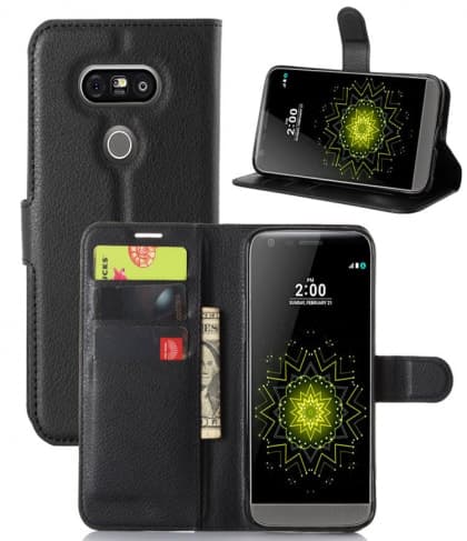 Real Leather Wallet Case for LG G5