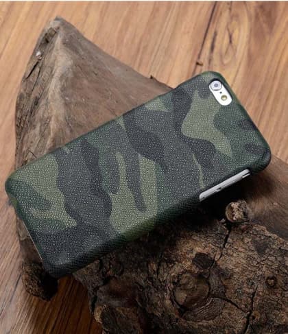 Genuine Leather Camo Pattern Case for HTC 10