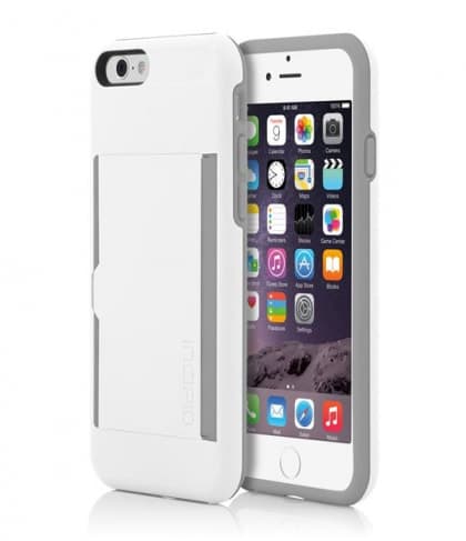 iPhone 6 Incipio Stowaway White Gray Credit Card Case With Stand
