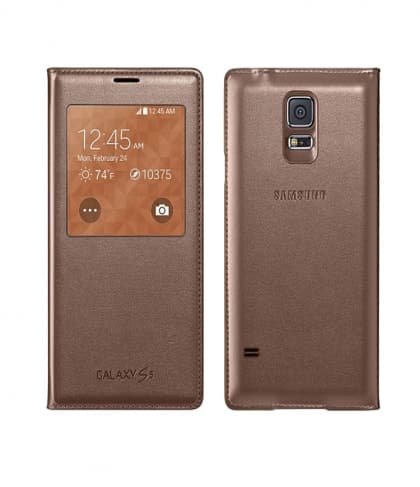 S-View Premium Cover Case for Samsung Galaxy S5 Rose Gold