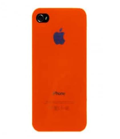 iPhone 4 4S Luminosity Series Hard Plastic Cover Apple Logo Case Orange