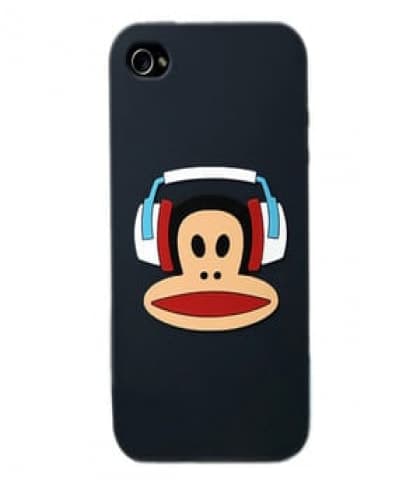 Paul Frank Headphone Julius Black Silicone Case for iPhone 4 