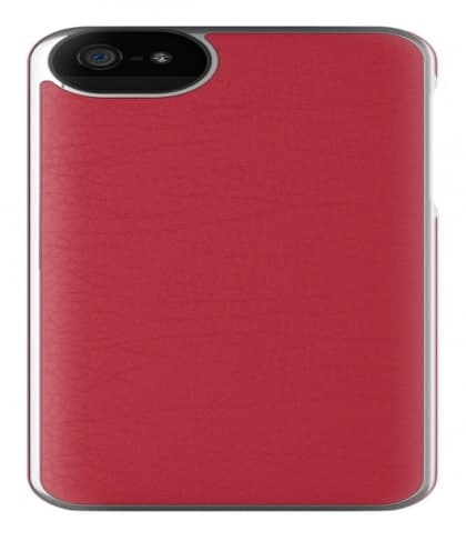 Adopted Leather Wrap Case for iPhone 5 5s SE Coral/Silver