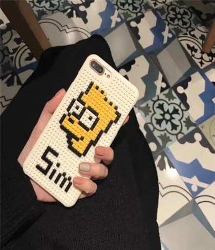 DIY Lego Brick Case for iPhone 7, 6 6s & Plus - Bart