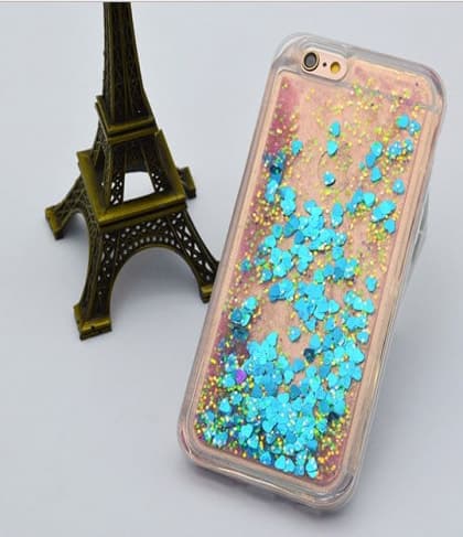 Moving Glitter Hearts Soft TPU Case for iPhone 7 Plus