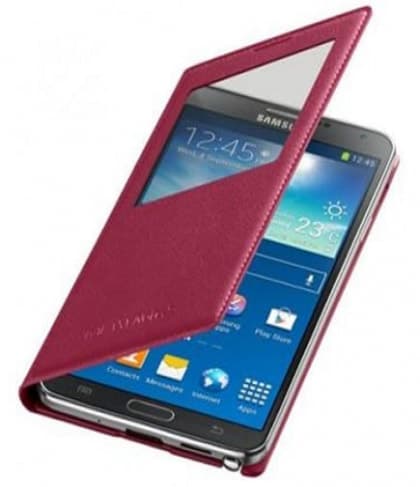 Original Samsung Galaxy Note 3 S-View Cover Plum Magenta