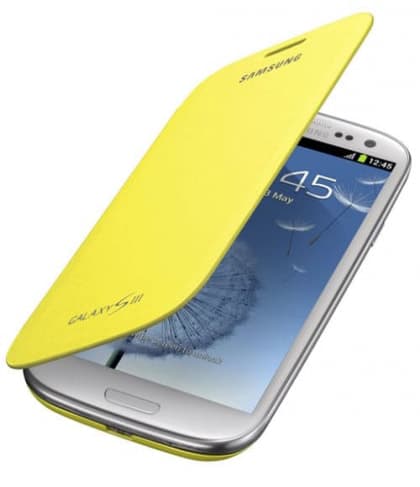 Samsung Galaxy S3 S III Flip Cover - Yellow