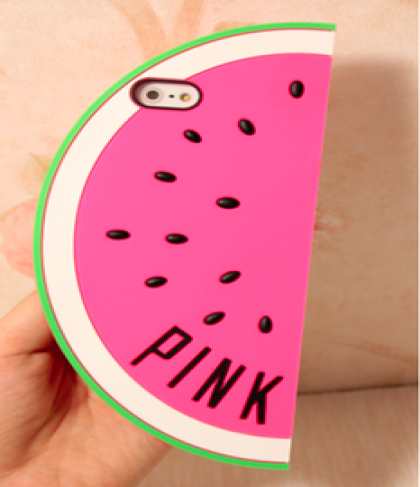 Victoria's Secret Pink Unique Shape iPhone 5 5s Case Watermelon Pink
