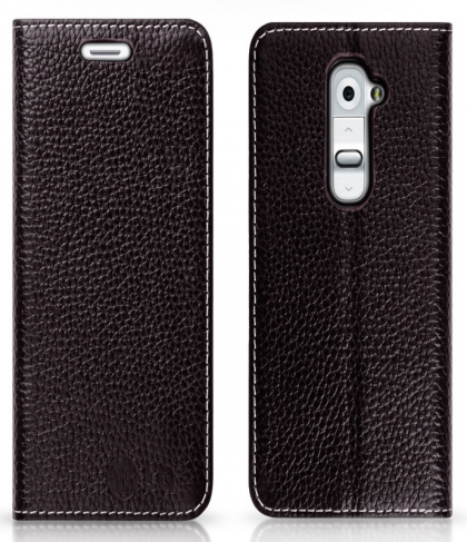 Premium Leather Flip Case for LG G2