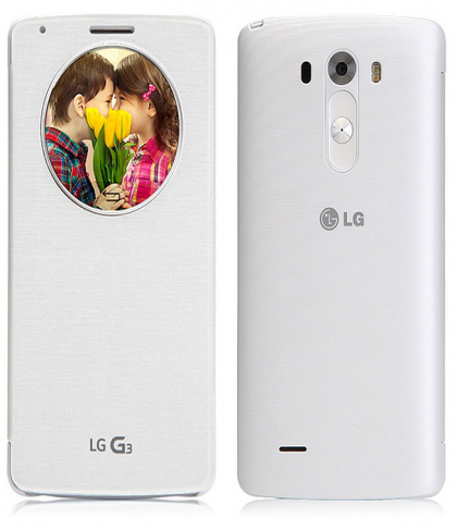 Original LG G3 Quick Circle NFC Wireless Charging Case Silk White