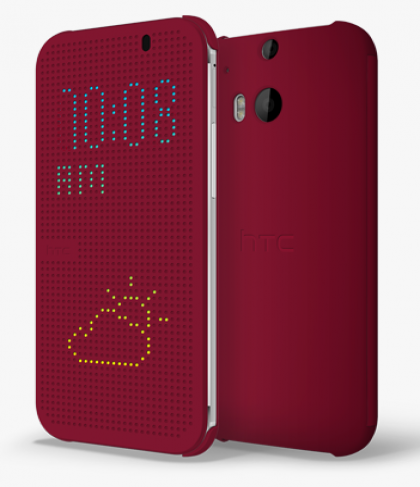 HTC M8 Dot View Case Purple