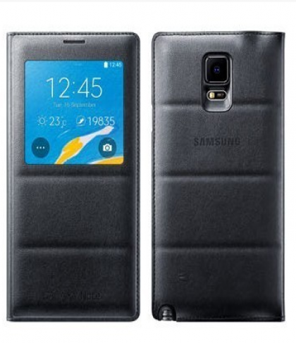 Samsung S-View Flip Cover (Charcoal) for Galaxy Note 4