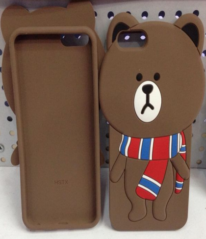 Line 3D Brown Bear Character for iPhone 6 6s