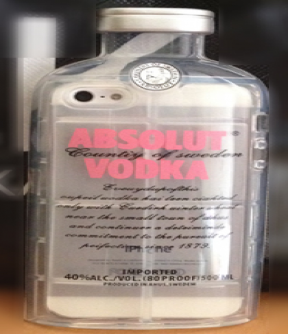 Fun Party Absolute Vodka Alcohol Bottle Shape 3D iPhone 6 Plus 5.5 inch TPU Case