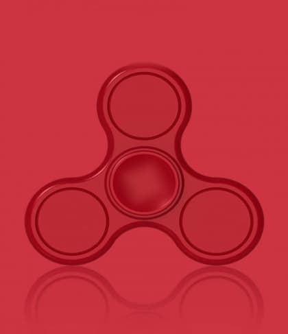Red Poker Chip Fidget Spinner