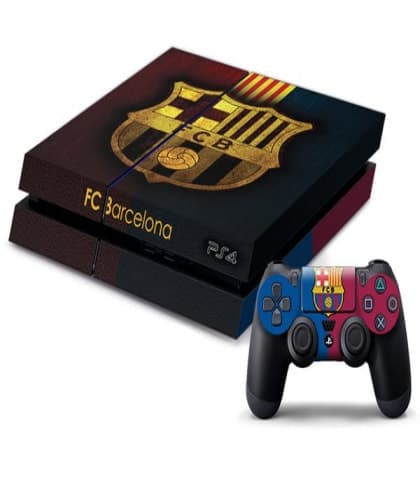 PS4 FC Barcelona Decal Skin for Console and Controller