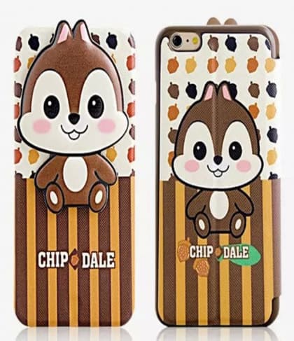 Cute Chip and Dale HTC One M9 Flip Wallet Character Case