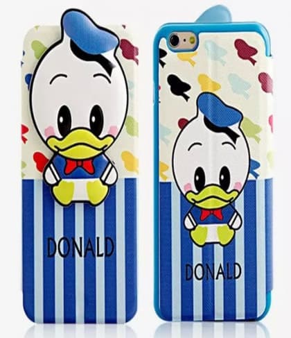Cute Donald Duck HTC One M9 Flip Wallet Character Case