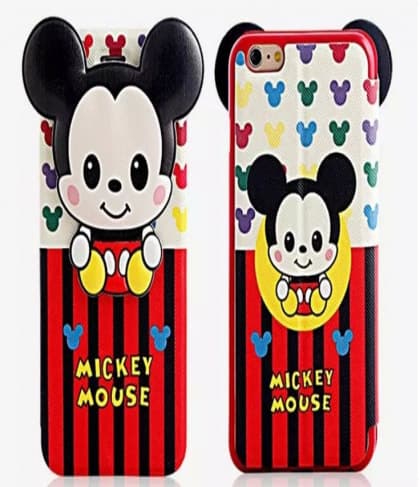 Cute Mickey Mouse HTC One M9 Flip Wallet Character Case