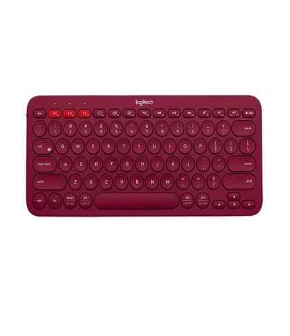 Logitech - K380 Wireless Keyboard - Red